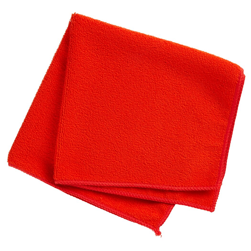 rotes Microfasertuch