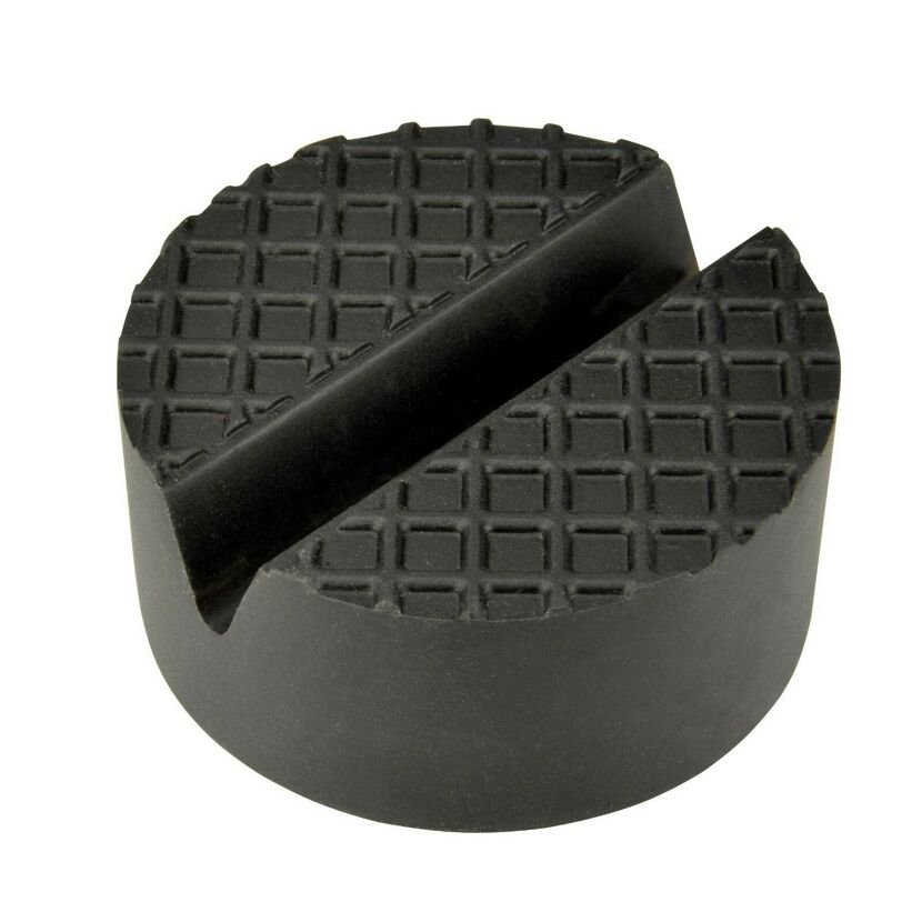 Runde schwarze Gummiauflage für Wagenheber