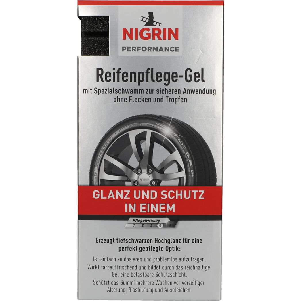 Nigrin Reifenpflege-Gel mit Spezialschwamm