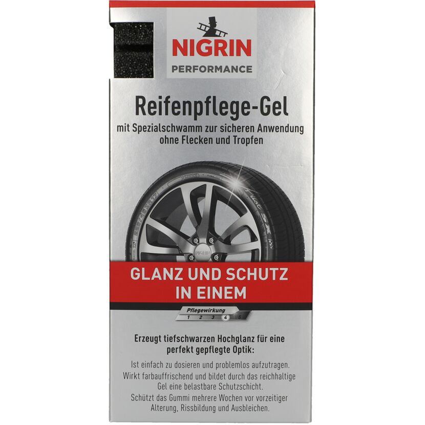 Nigrin Reifenpflege-Gel mit Spezialschwamm