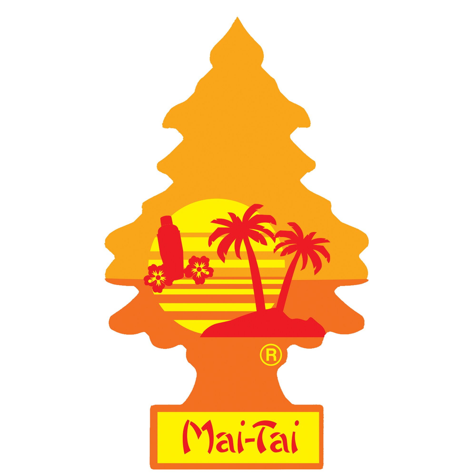 Lufterfrischer Mai Tai mit tropischem Motiv