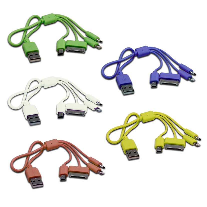 4in1-Ladekabel 5 Farben sortiert