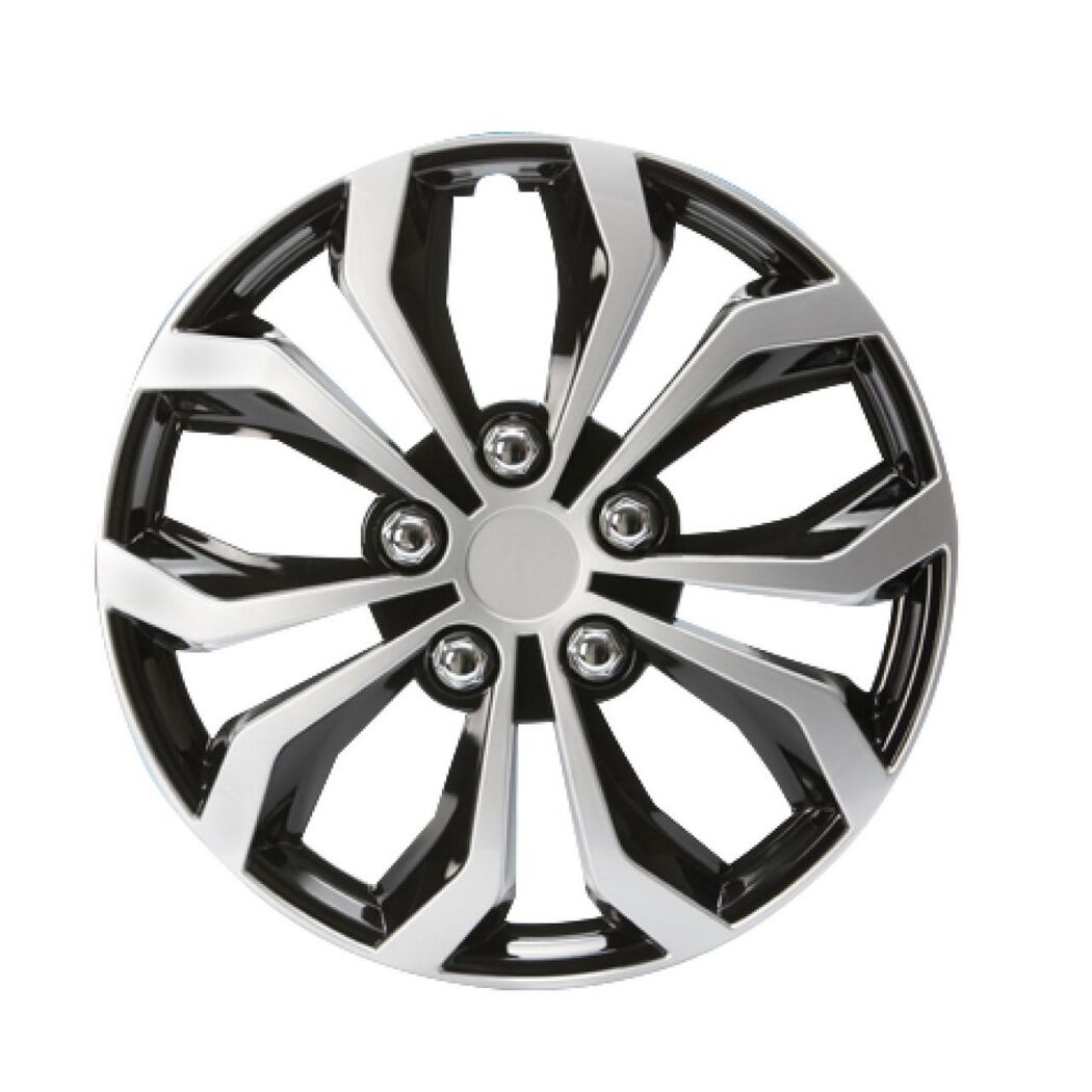 Radzierblende 'Daytona' 16" silber/schwarz 4 Stück