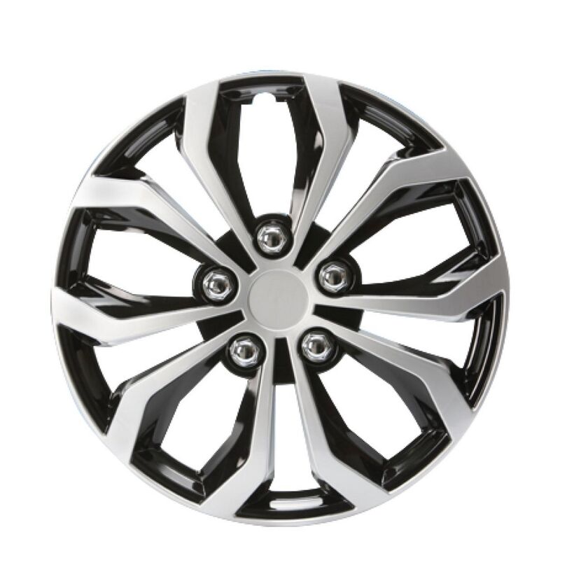 Radzierblende 'Daytona' 16" silber/schwarz 4 Stück
