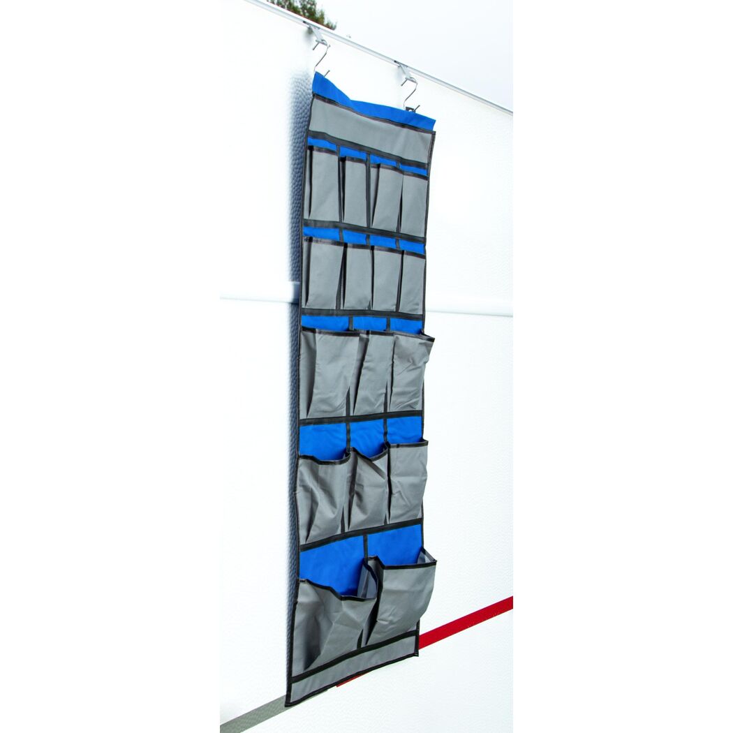 Hängetasche blau 123 x 47 cm mit 16 Fächern
