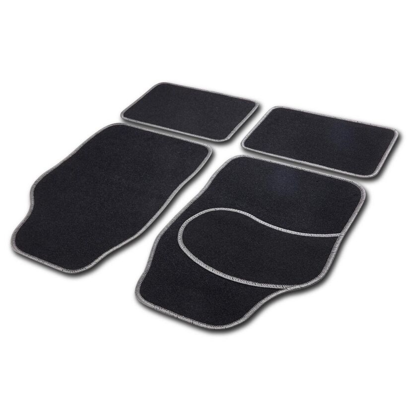 Automatten-Set 'Basic' schwarz/grau 4-teilig