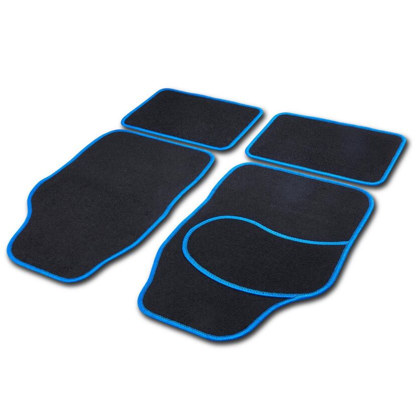 Automatten-Set 'Basic' schwarz/blau 4-teilig