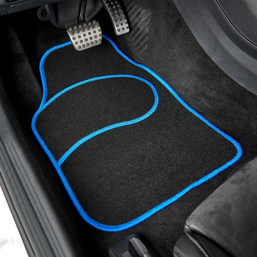 Automatten-Set 'Basic' schwarz/blau 4-teilig