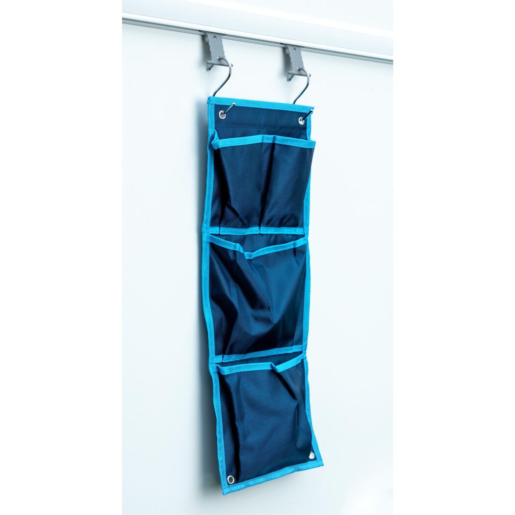 Hängetasche blau 57 x 20 cm mit 4 Fächern