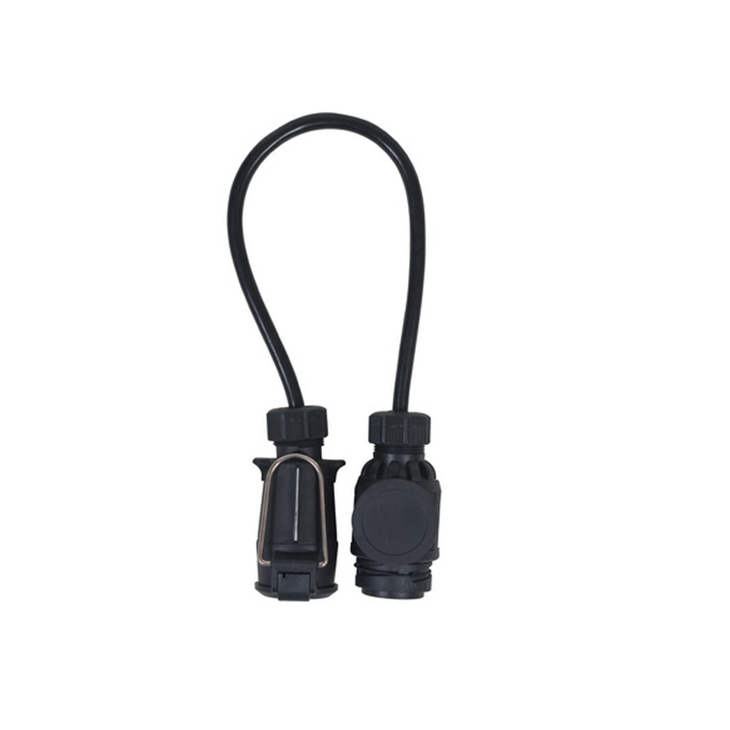 Steckdosenadapter mit Kabel schwarz 13/7-polig