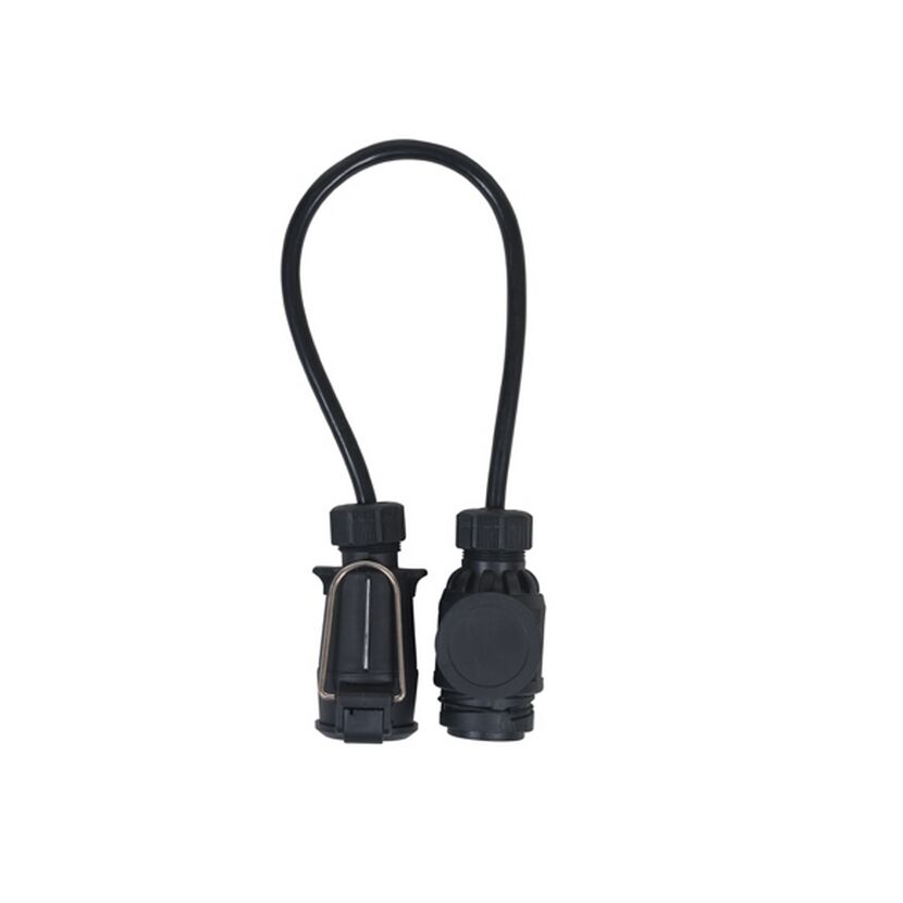Steckdosenadapter mit Kabel schwarz 13/7-polig