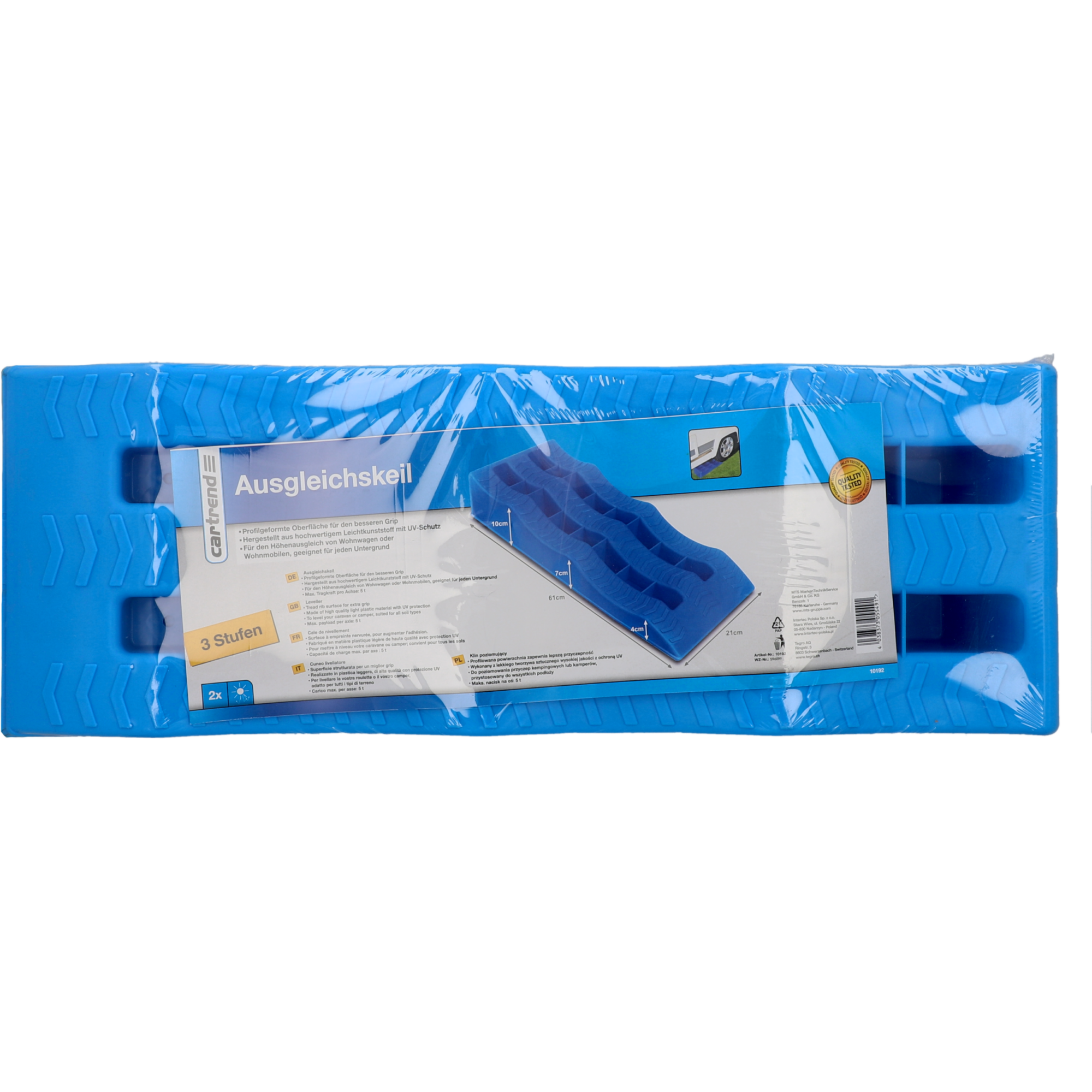 Ausgleichskeil-Set für Wohnwagen und Wohnmobil 2 Stück