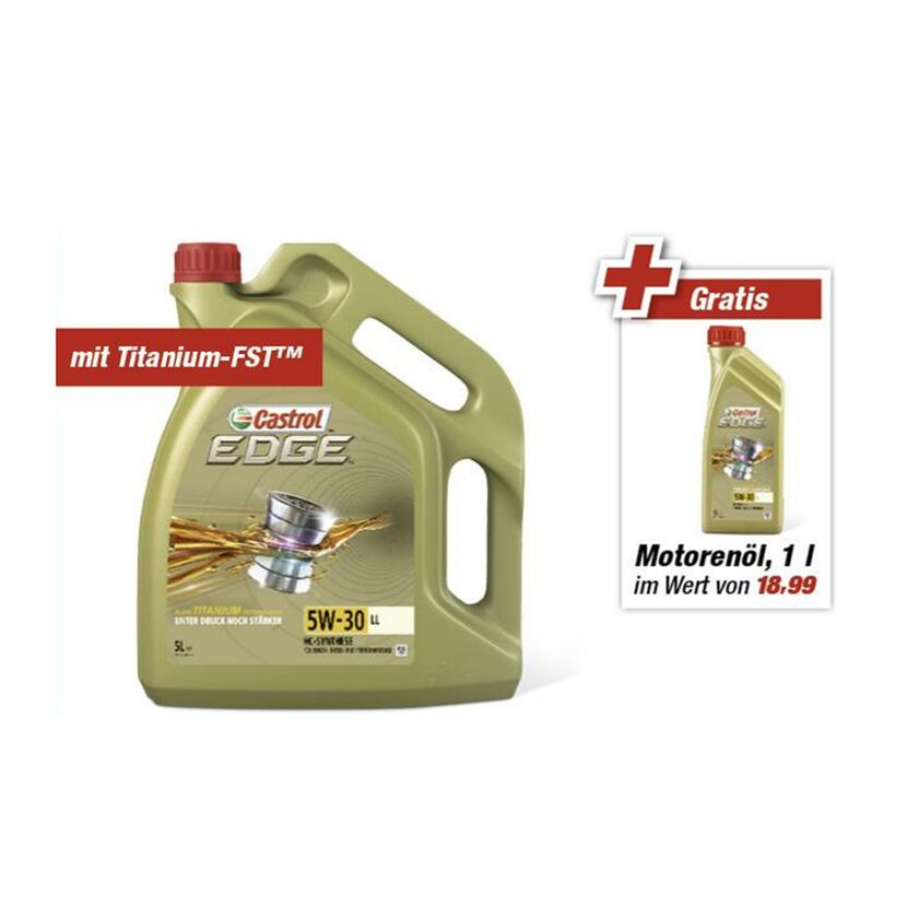 Motorenöl 'Edge' 5W-30 LL 5 + 1 l