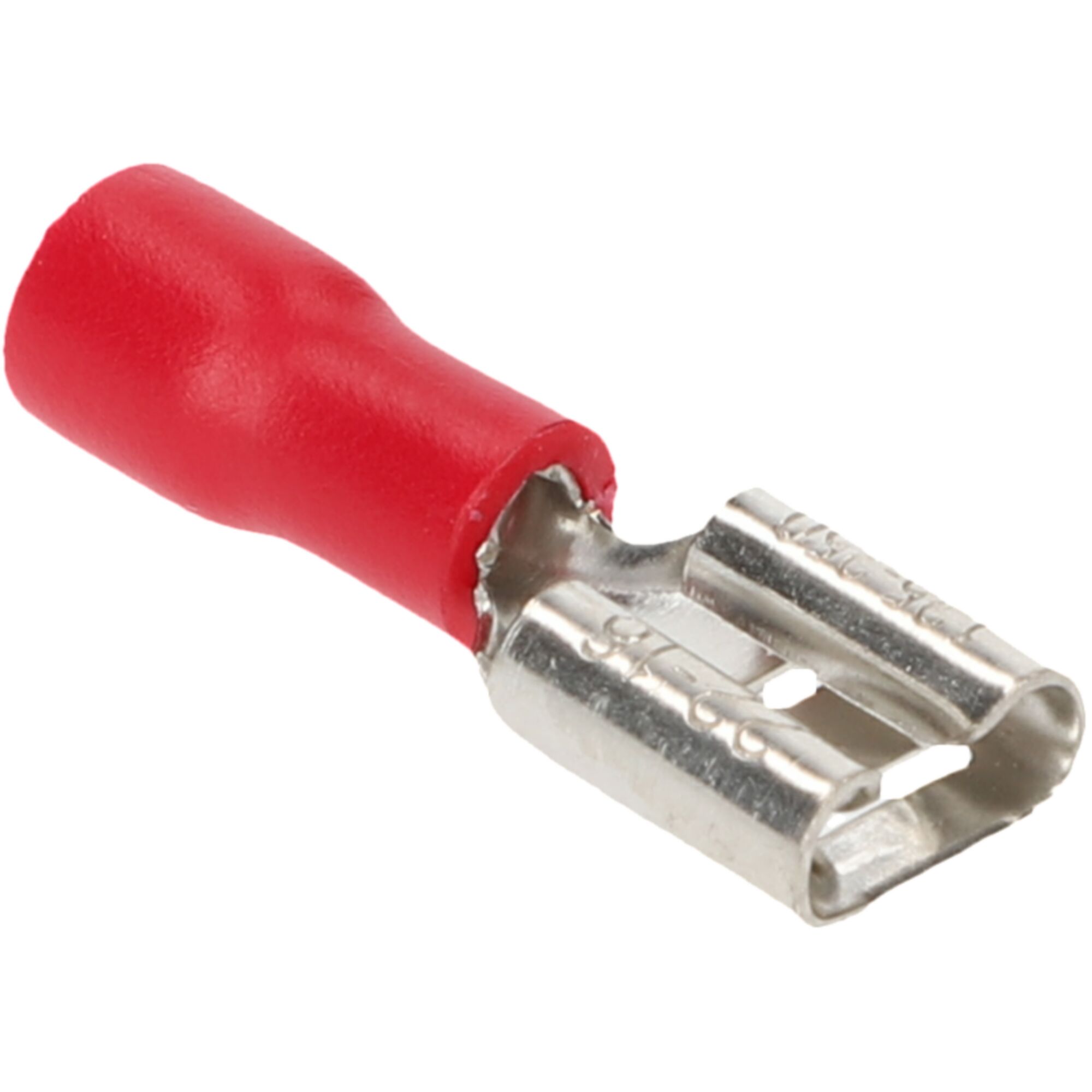 Flachsteckhülse, rot, 6,3 mm