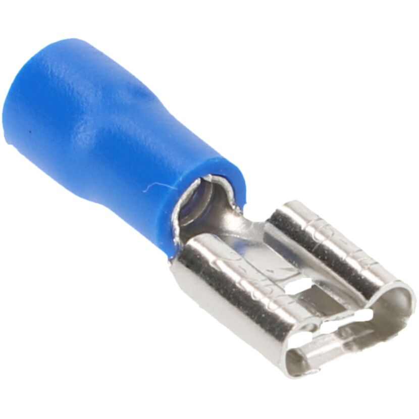 Blaue Flachsteckhülse 6,3 mm