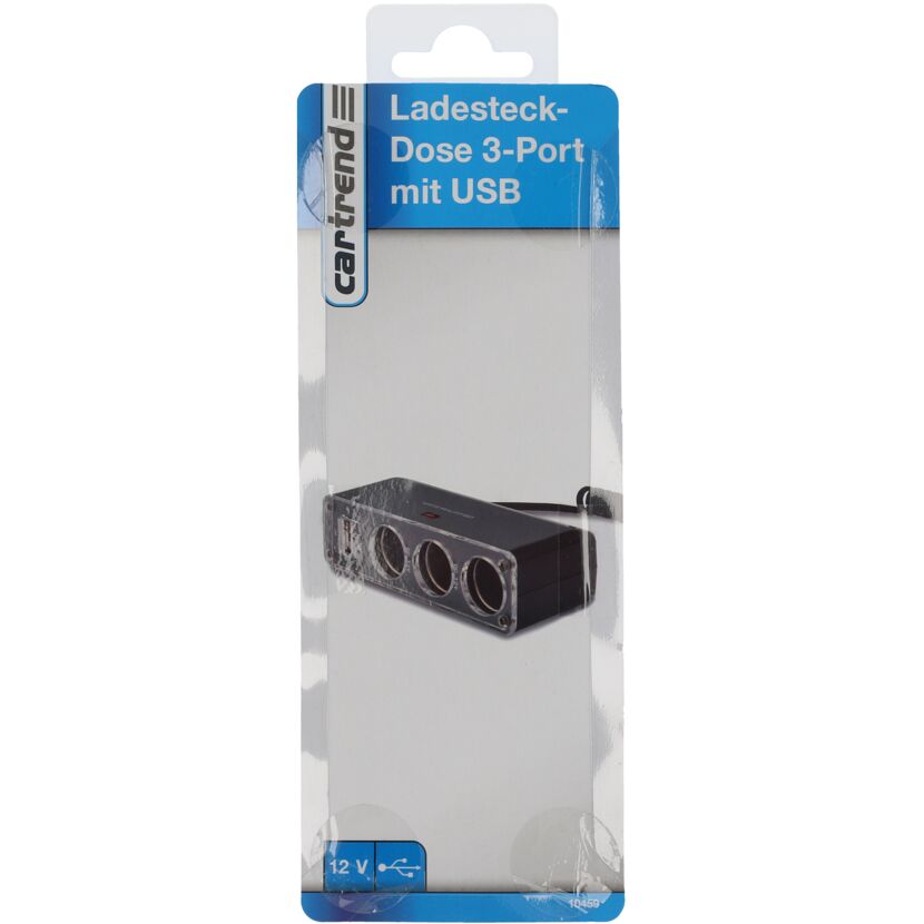 Cartrend Ladesteckdose 3-Port mit USB