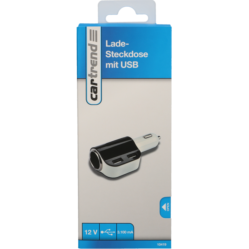 Cartrend Ladesteckdose mit USB, 12 V, 3,1 A