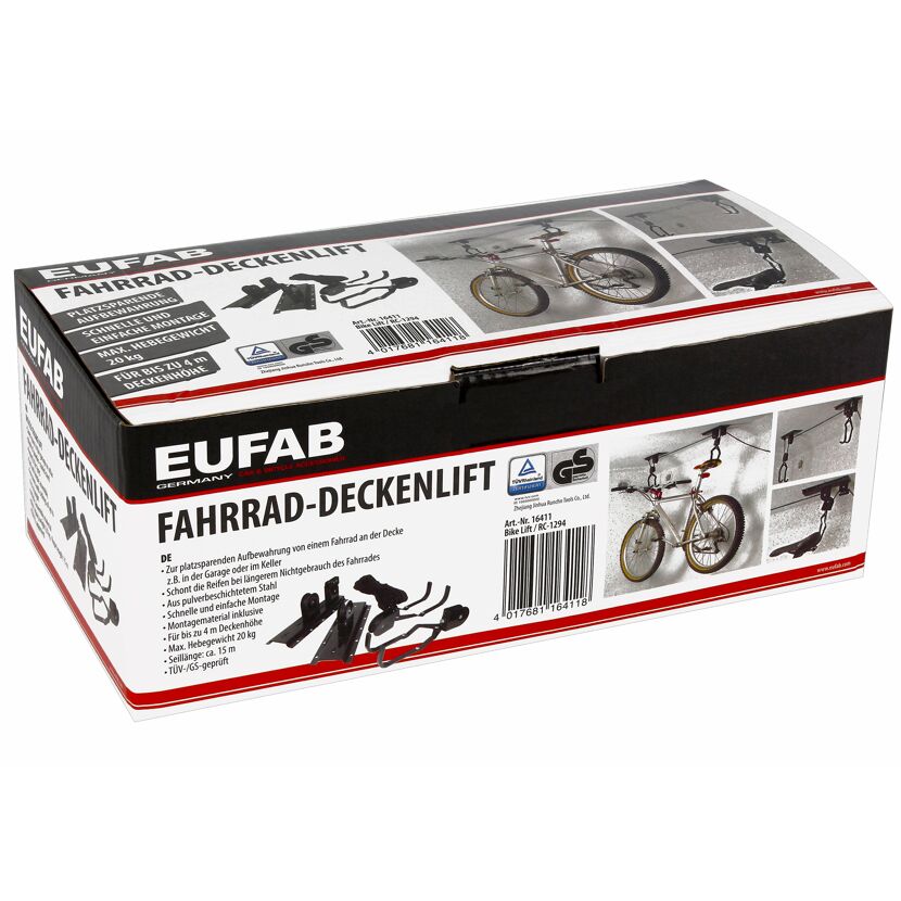 EUFAB Fahrrad Deckenlift Verpackung