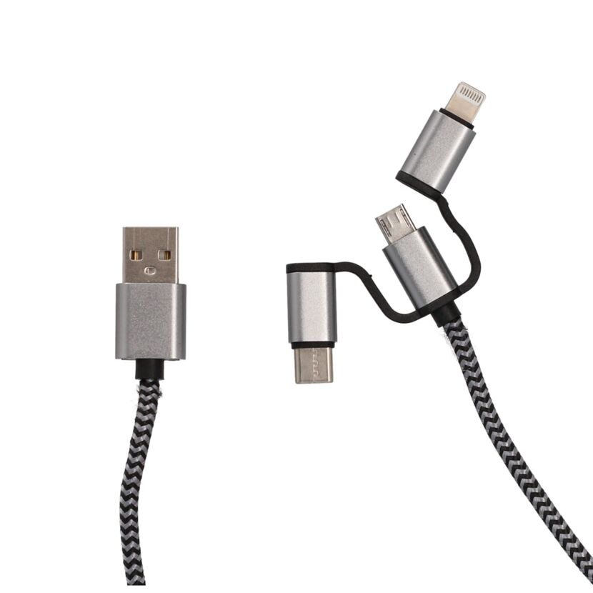 Multi-Ladekabel 3-in-1 mehrfarbig 1 m