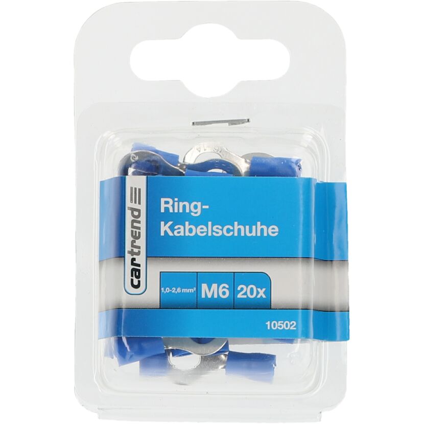 Ring-Kabelschuhe blau M6 20 Stück Cartrend