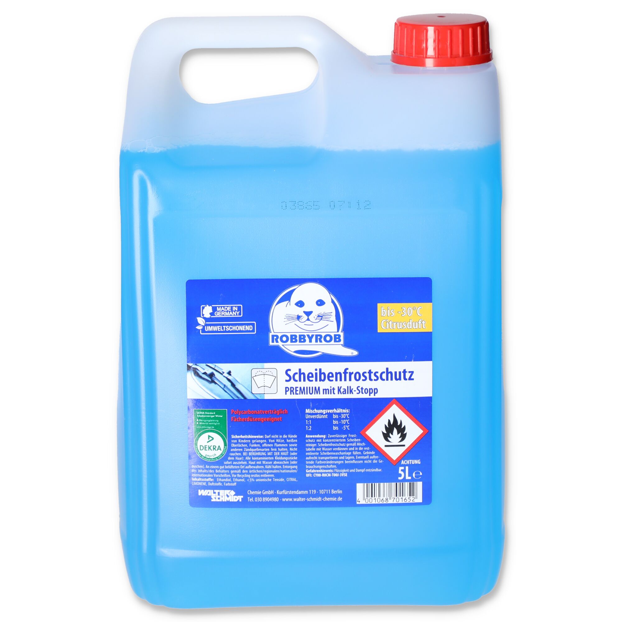 Kanister mit 5l Scheibenfrostschutz Robbyrob bis -30°C