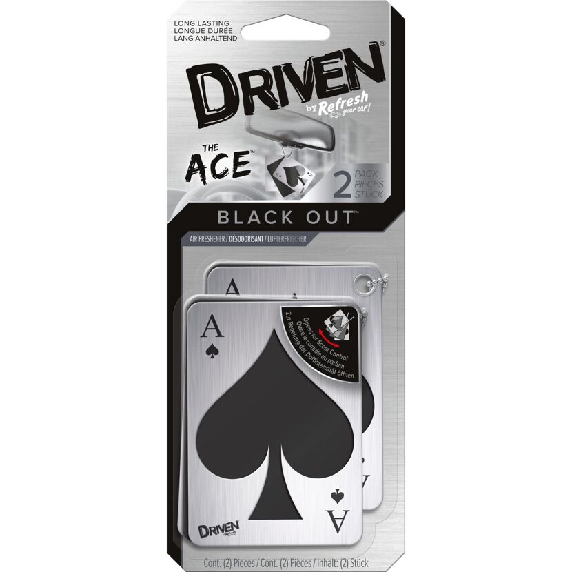 Zwei Lufterfrischer Driven The Ace Black Out