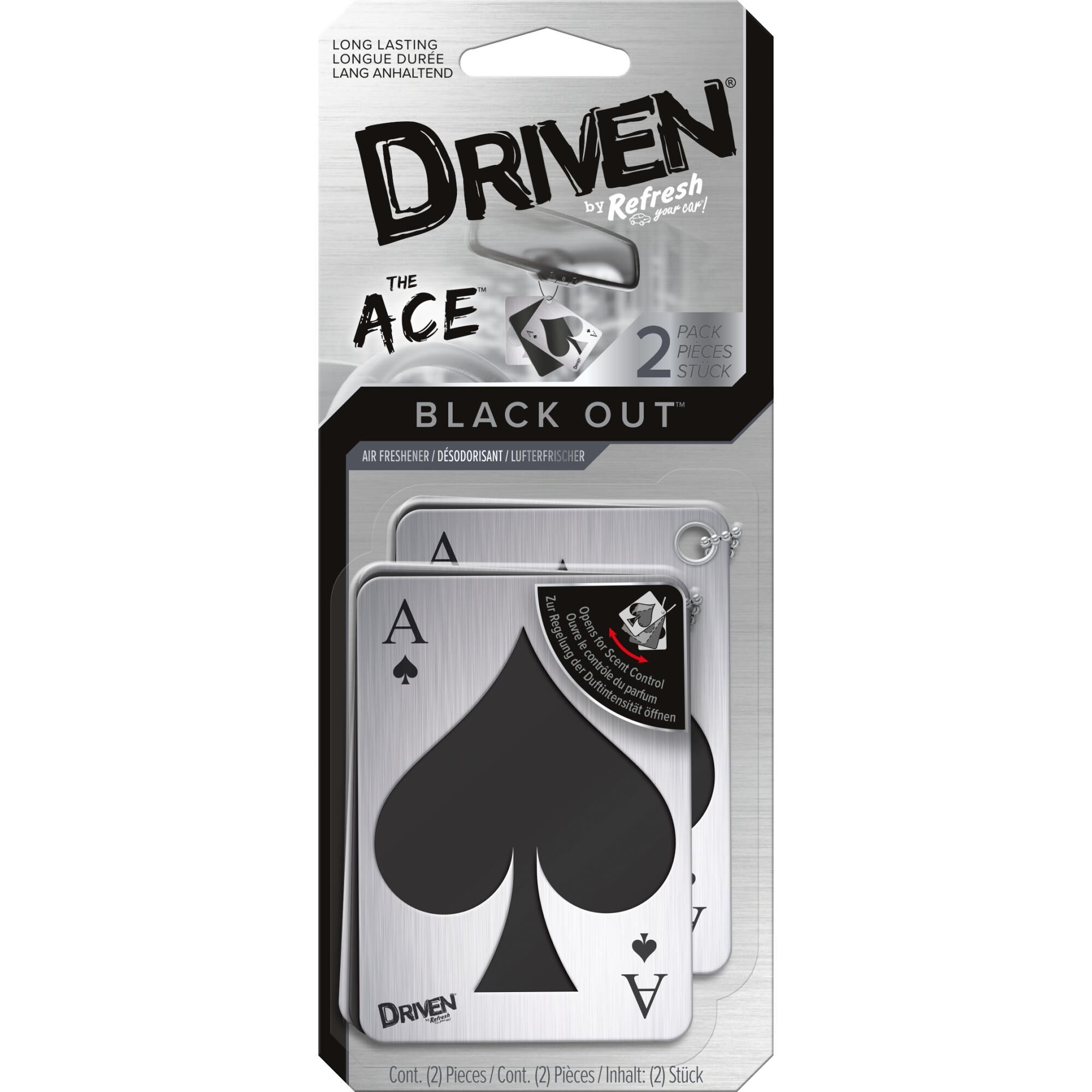 Zwei Lufterfrischer Driven The Ace Black Out
