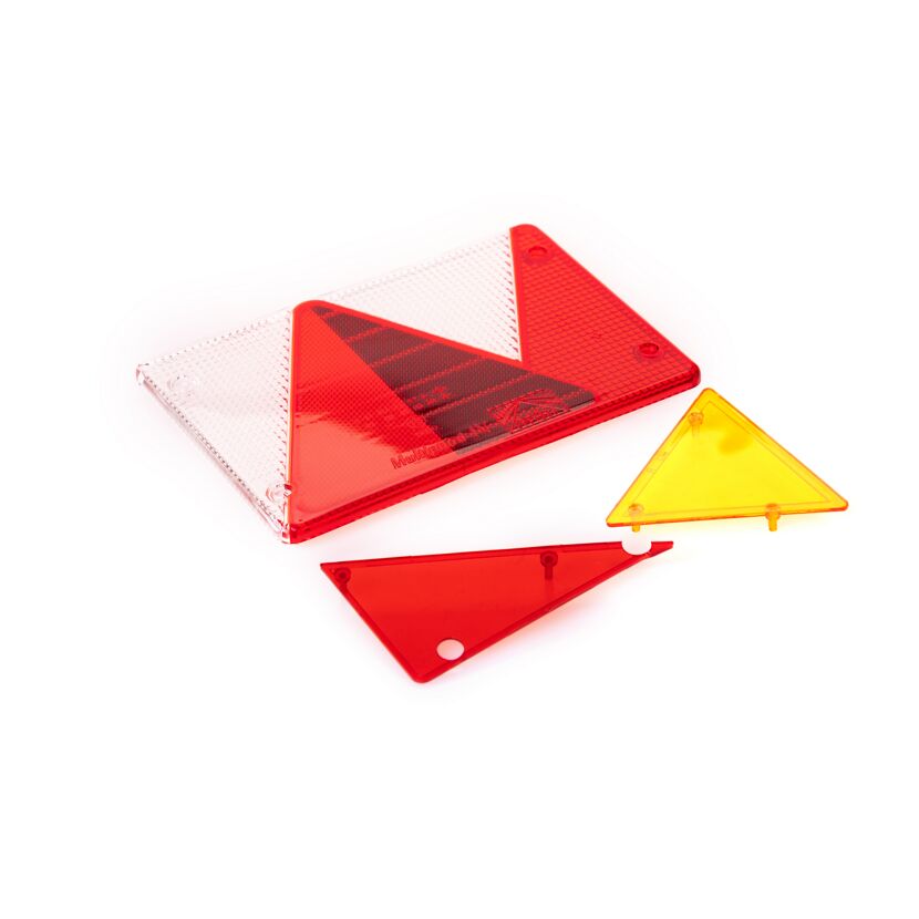 Rotes und gelbes Leuchtenglas Multipoint IV