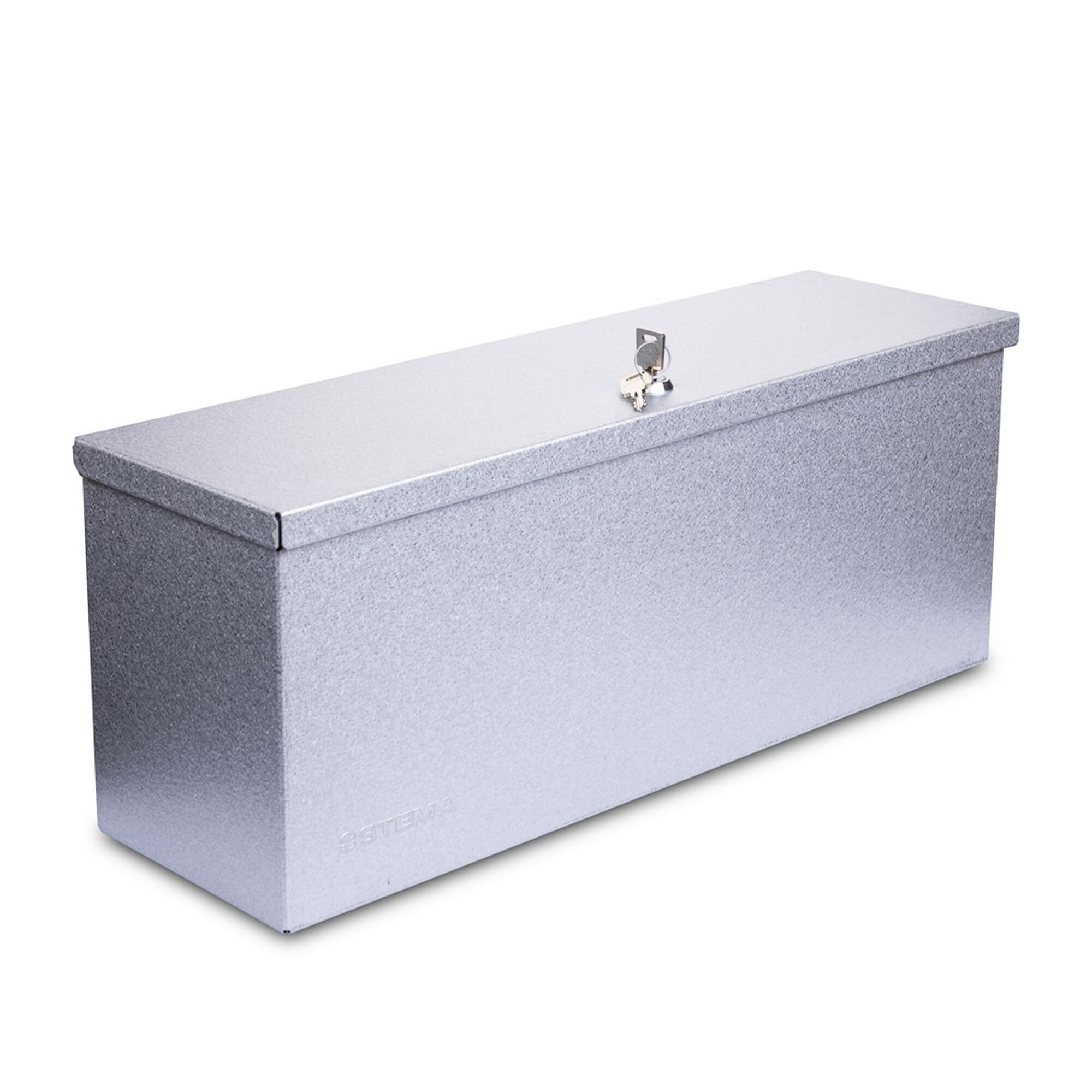 Silberne abschließbare Deichselbox von Stema