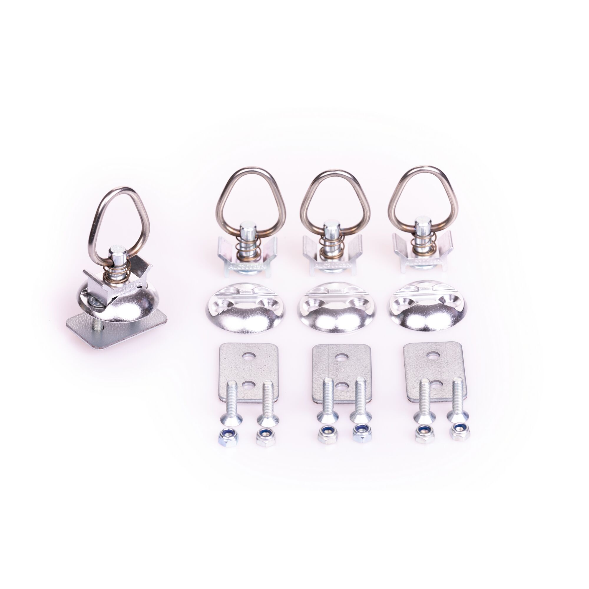 Vier Zurrpunkte STEMAH mit Schrauben und Muttern