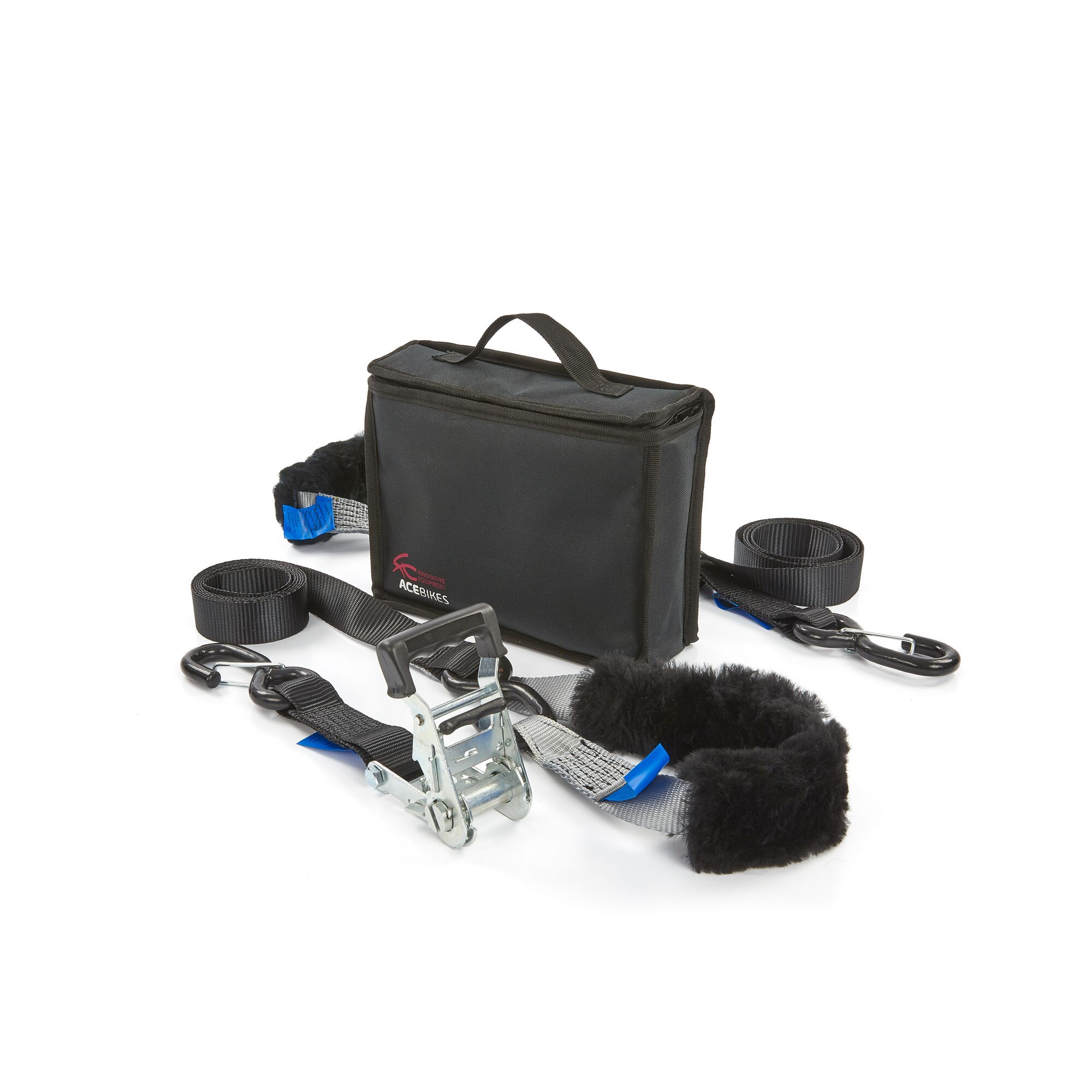 Acebikes Auto Ratchet, STEM Gurtsystem und Tasche