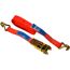 Roter Spanngurt mit Ratsche und Haken