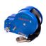 Blaue KNOTT Seilwinde mit Gurt und Haken