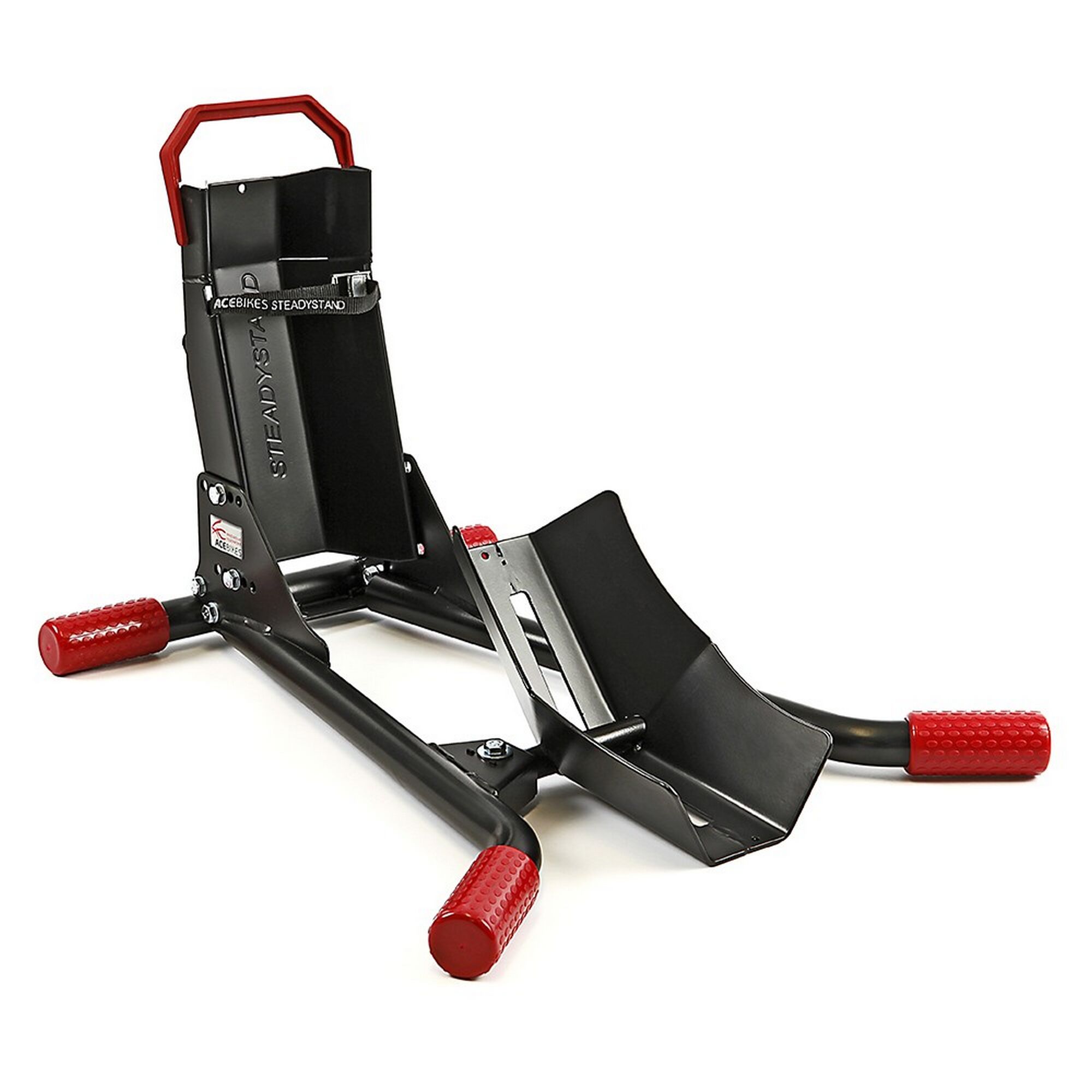 Schwarze Motorrad-Montageständerwippe Steadystand