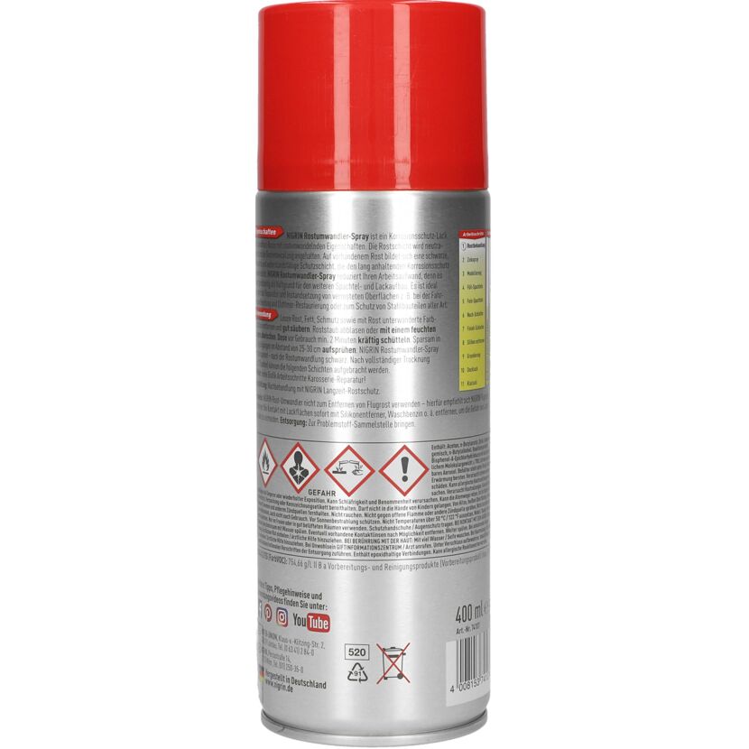 Rostumwandlerspray schwarz  400 ml