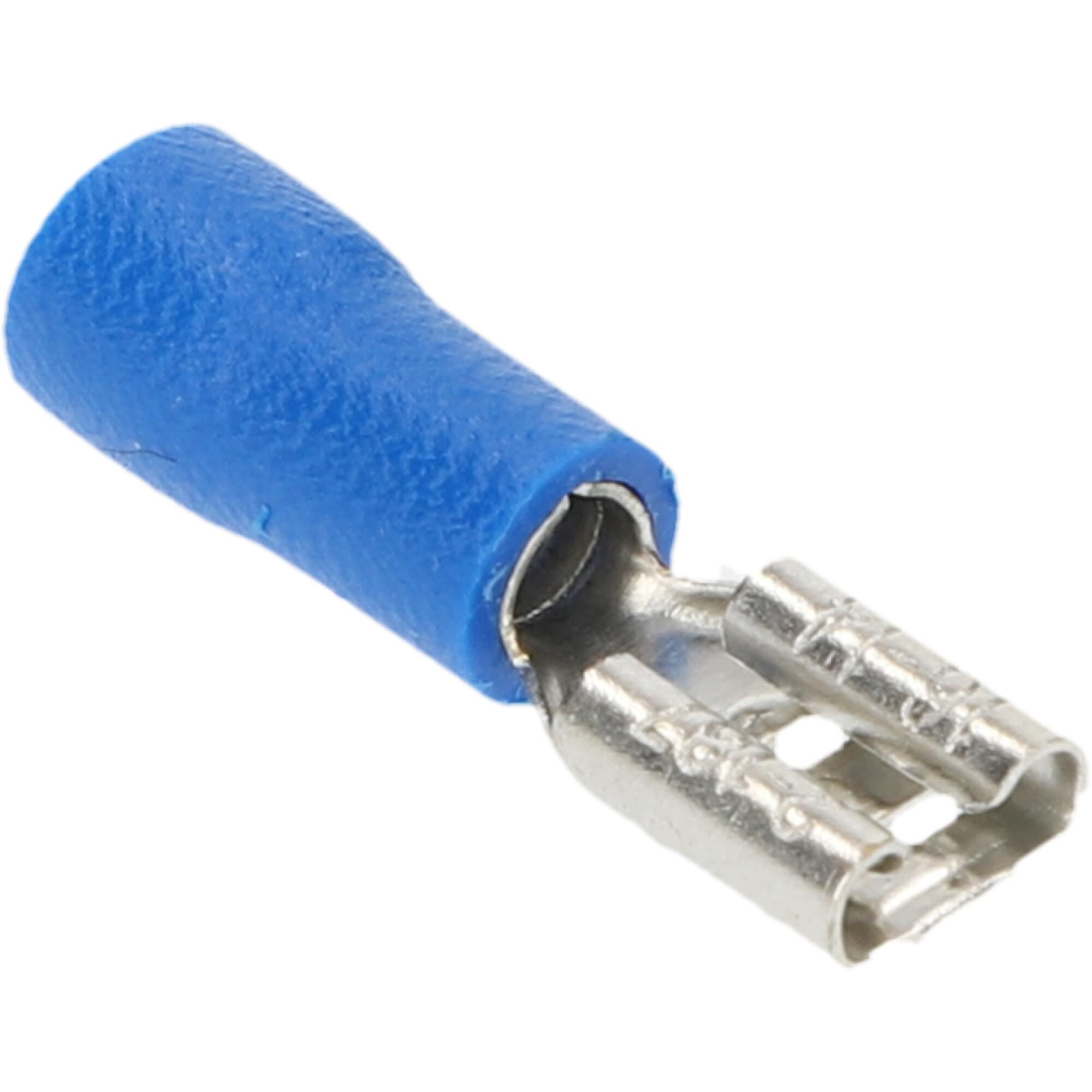 Blaue Flachsteckhülse 4,8 mm