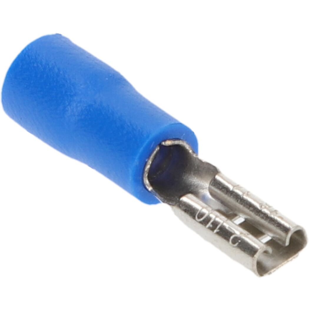 Blaue Flachsteckhülse 2,8 mm
