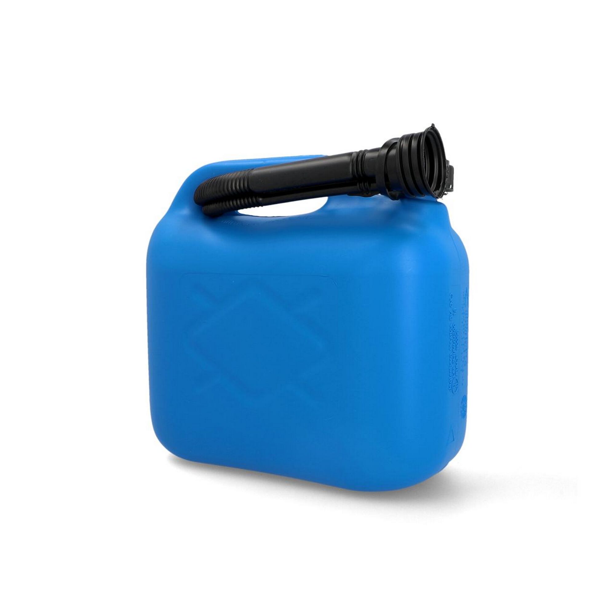 Blauer Benzinkanister mit Ausgusstülle