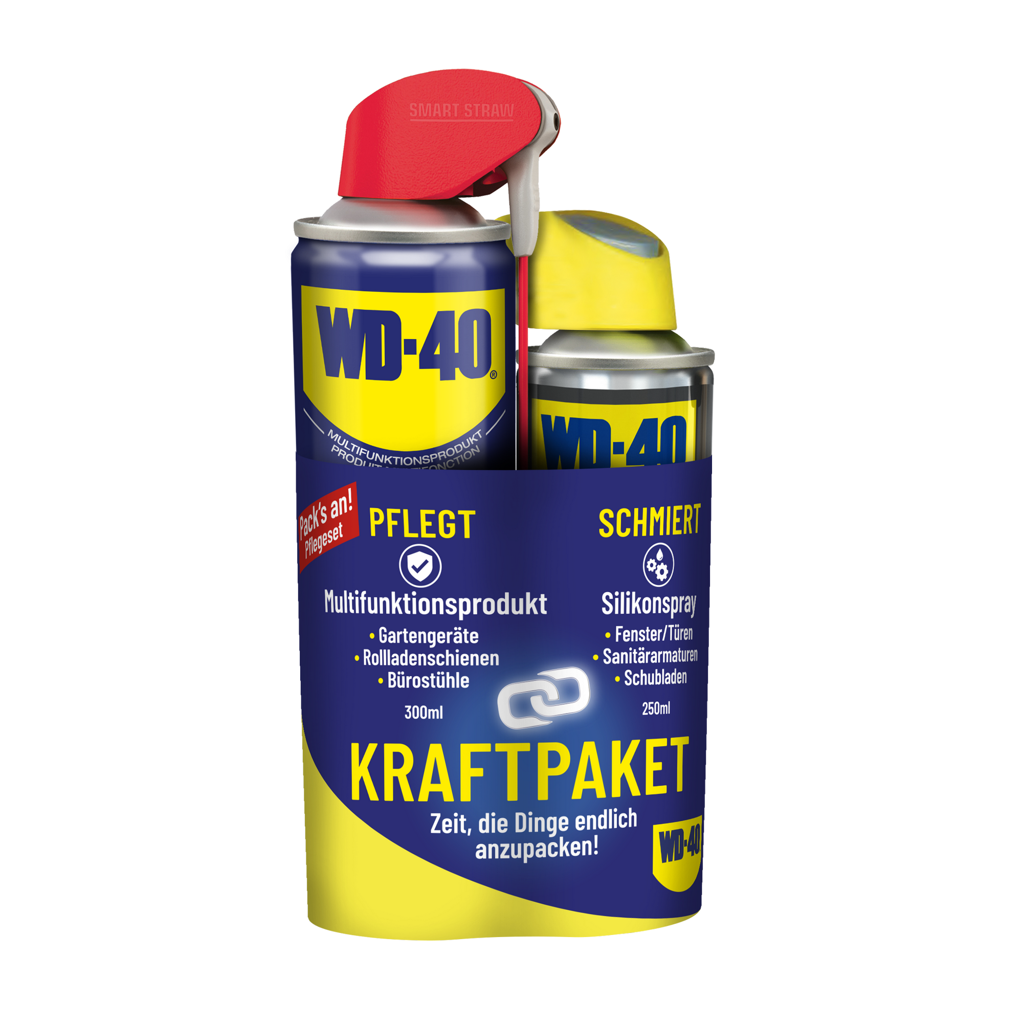 Multifunktionsspray 300 ml Smart StrawMS + WD-40 'Specialist' Silikonspray 250 ml + product picture