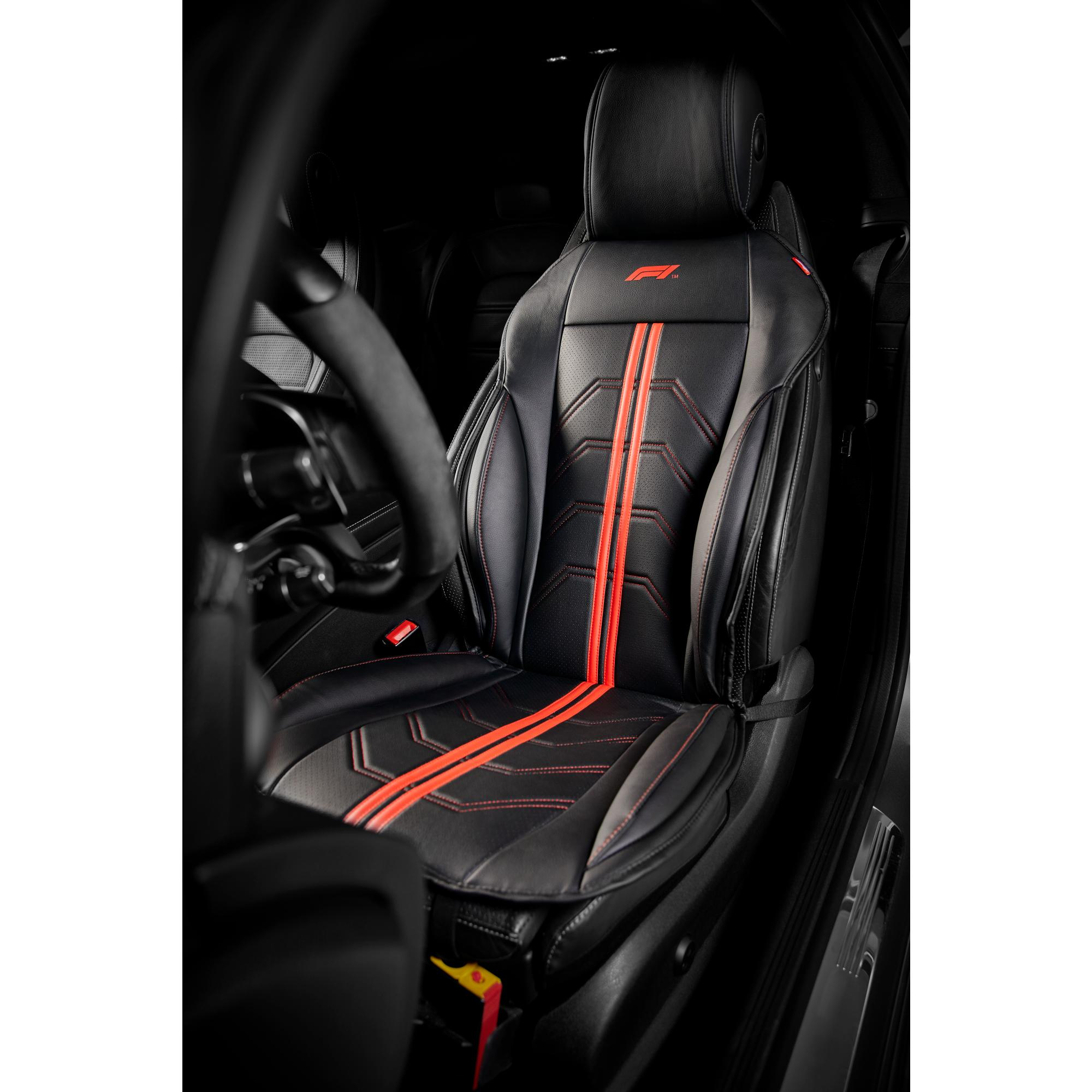 Autositzauflage Scorpion rot schwarz- bequeme Sitzauflage