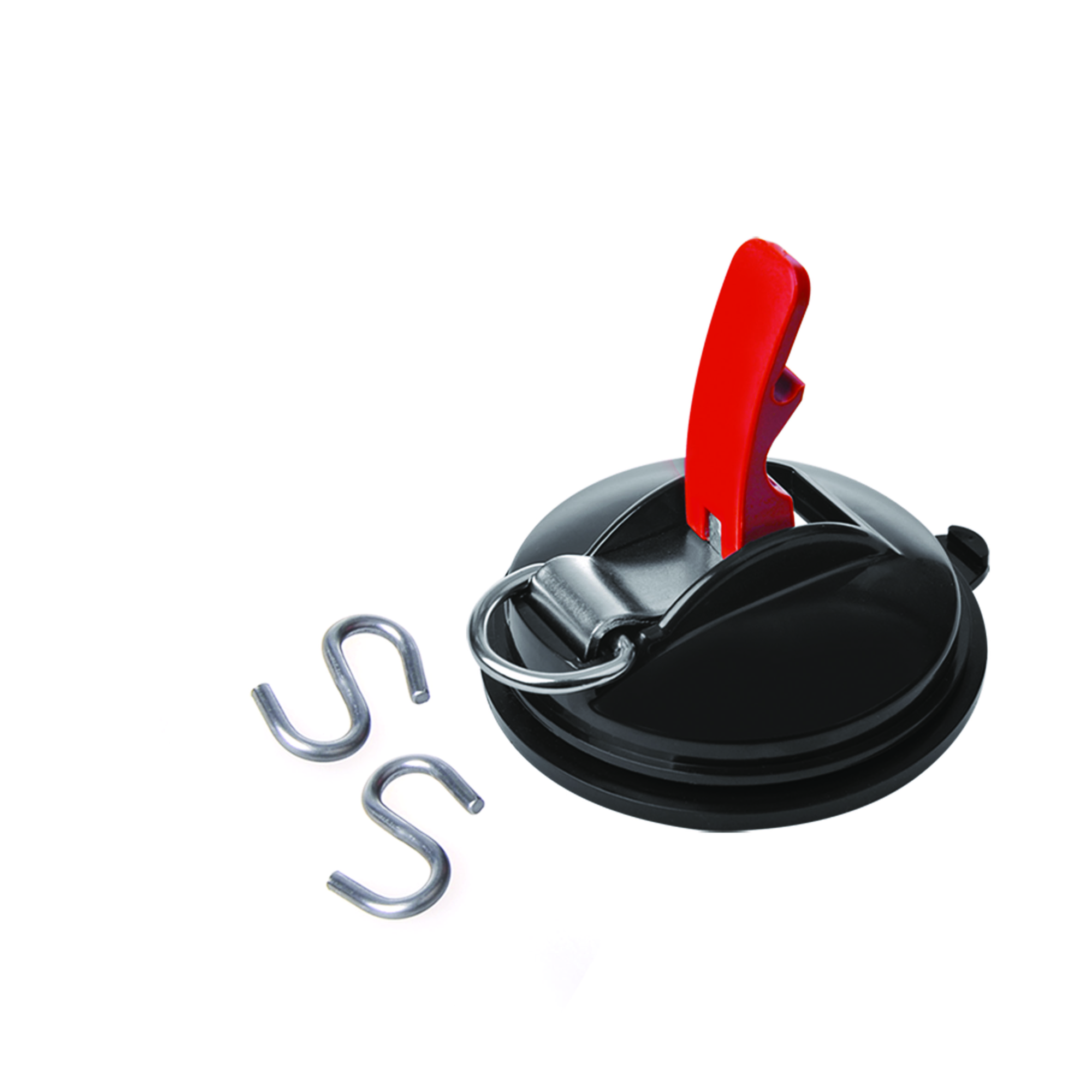 Saugnapf mit Ring und 2 S-Haken