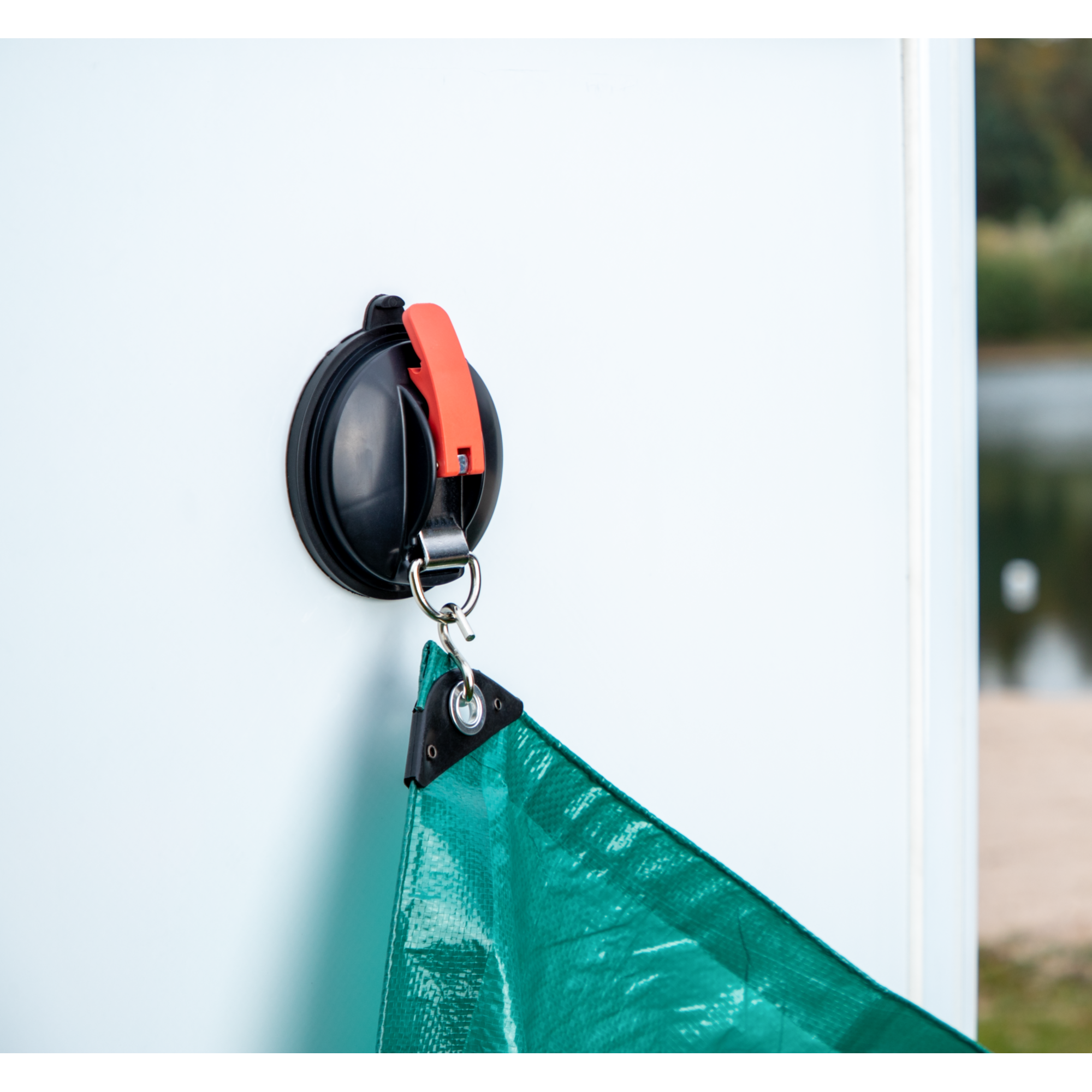 Saugnapf mit Ring und 2 S-Haken