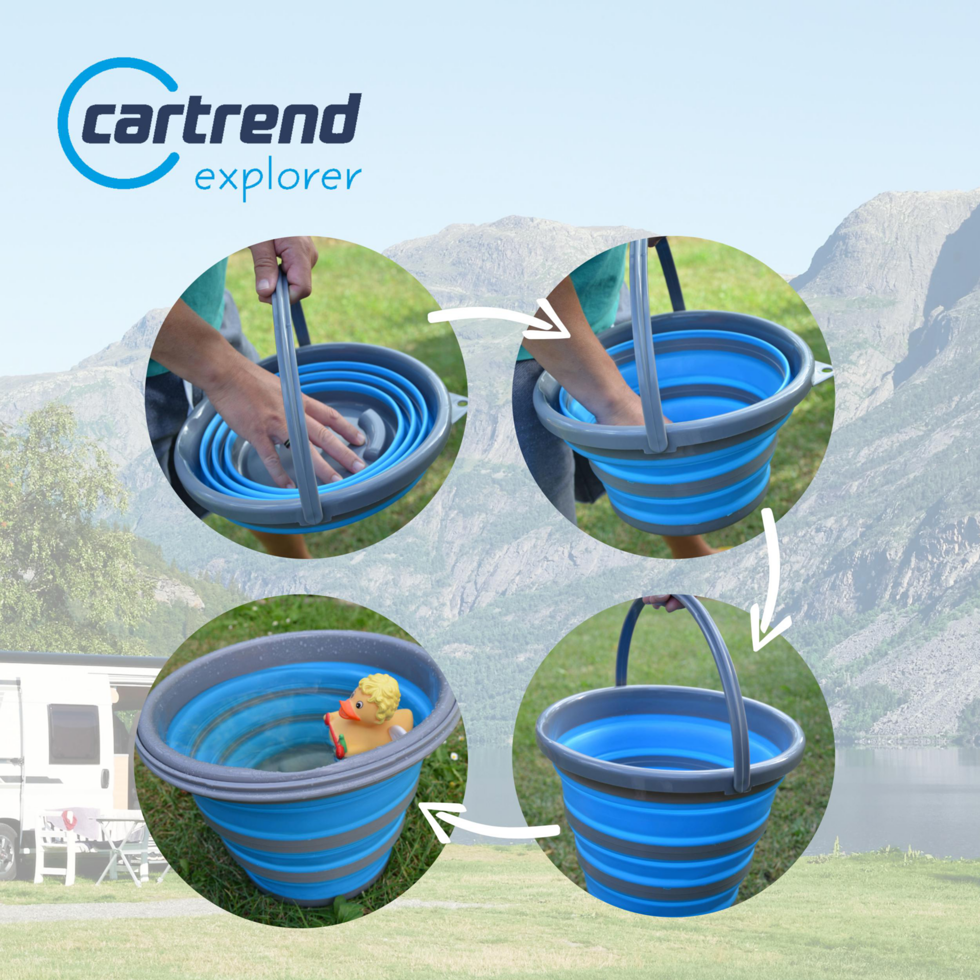 Wassereimer blau faltbar 10 l