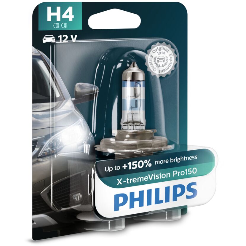 Fahrzeugscheinwerferlampe 'X-tremeVision Pro150 H4' 60 W 12 V