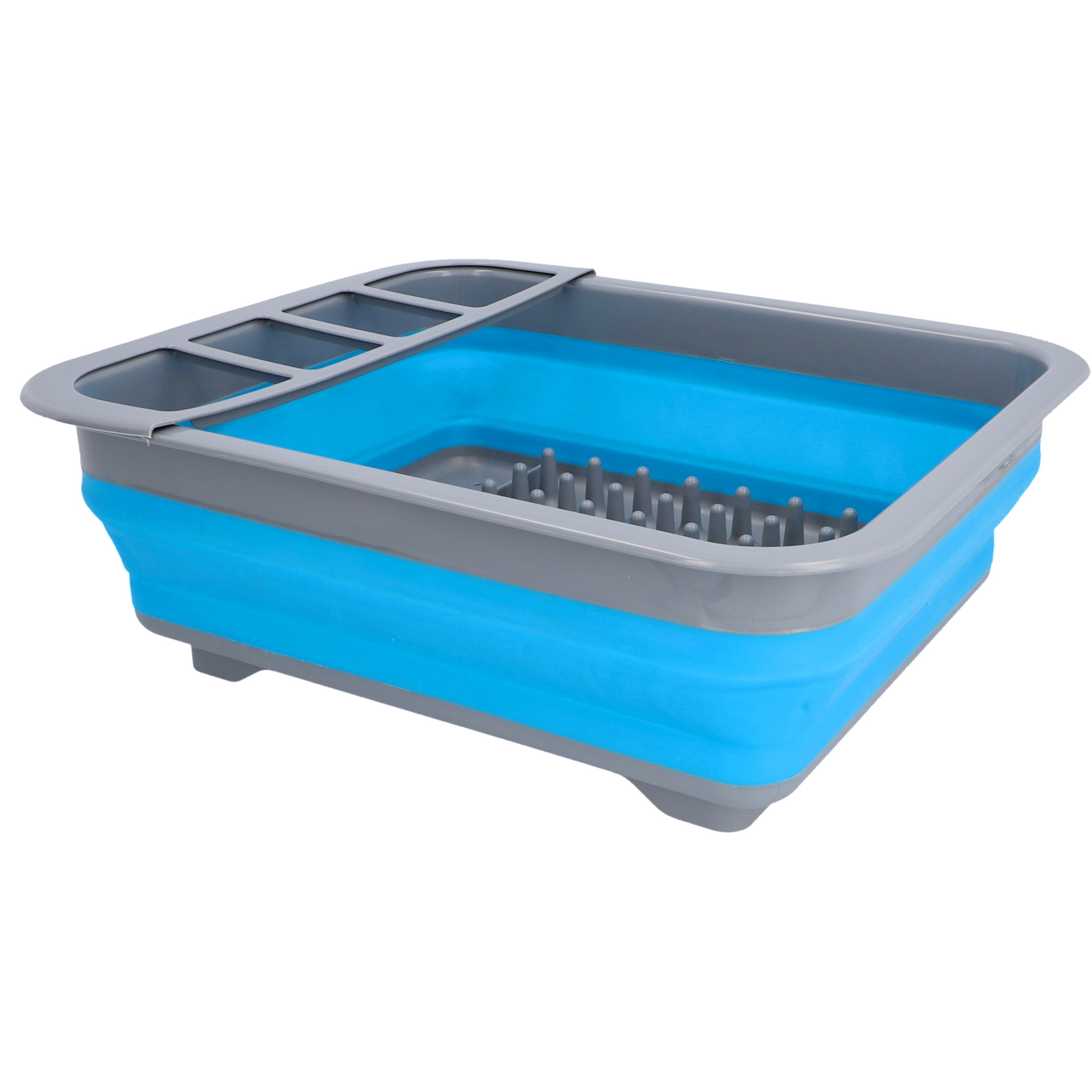 Geschirrabtropfer blau faltbar 36,5 x 32,5 x 6/13 cm