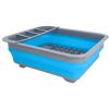 Geschirrabtropfer blau faltbar 36,5 x 32,5 x 6/13 cm