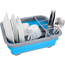 Geschirrabtropfer blau faltbar 36,5 x 32,5 x 6/13 cm