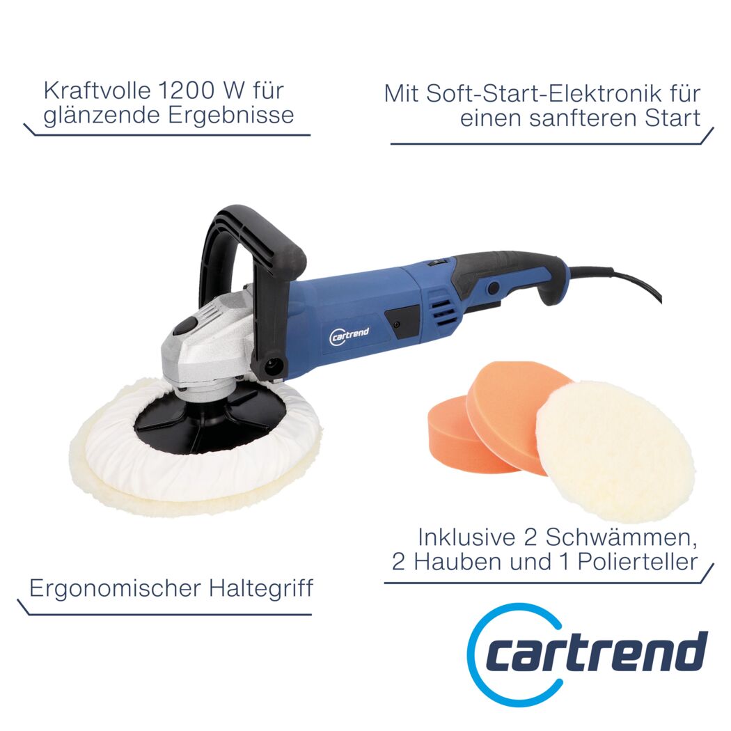 cartrend Poliermaschine mit Zubehör