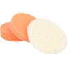 Zwei orange und ein weißer Polierteller