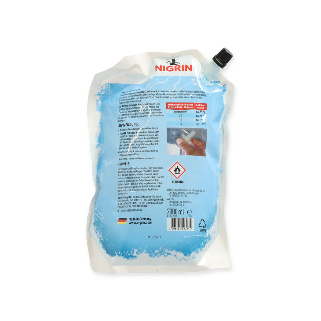 NIGRIN Power Scheiben-Frostschutz Konzentrat 2000ml